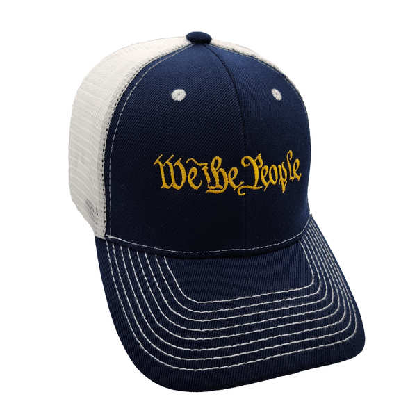 We The People Trucker HAT - Navy Blue/White