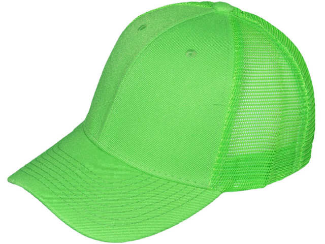 Polyester Snapback Trucker HAT - Neon Green