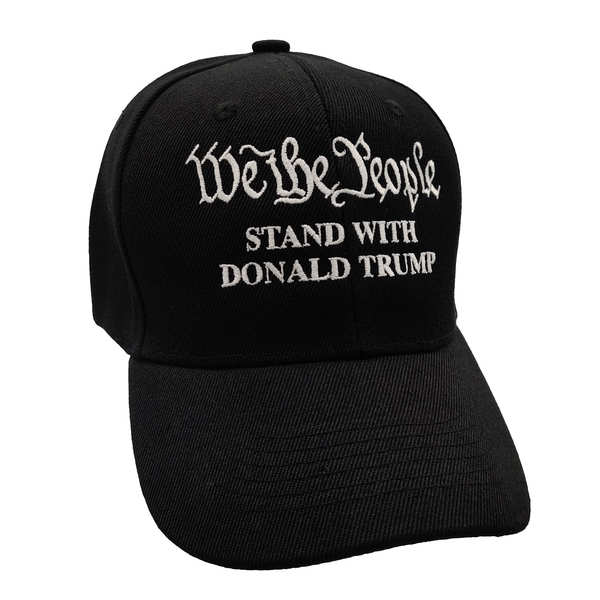 We The People Stand With Trump Cap - Black