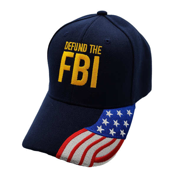 Defund The FBI w/ FLAG Bill Cap - Navy Blue