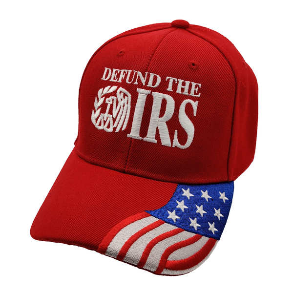 Defund The IRS w/ Flag Bill Cap - RED