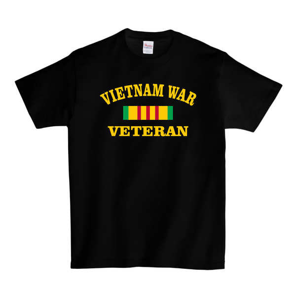 Vietnam War Veteran Ribbon T-SHIRT - Black