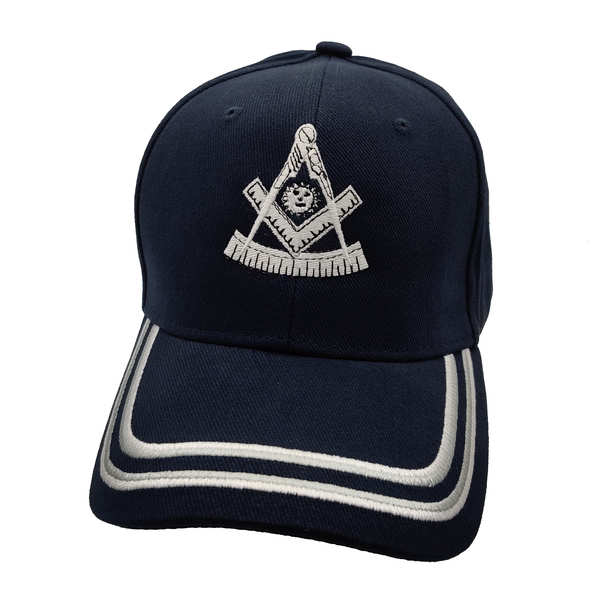 Past Master w/ WG Stripes Cap - Navy Blue (White Logo)