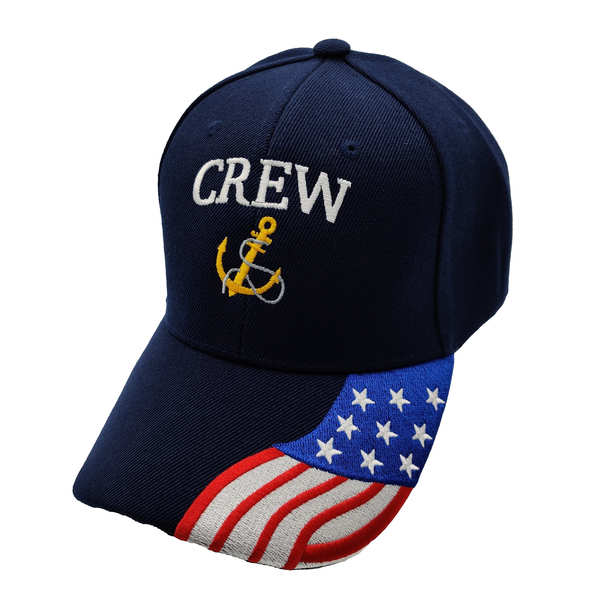 Crew Anchor w/ FLAG Bill Cap - Navy Blue