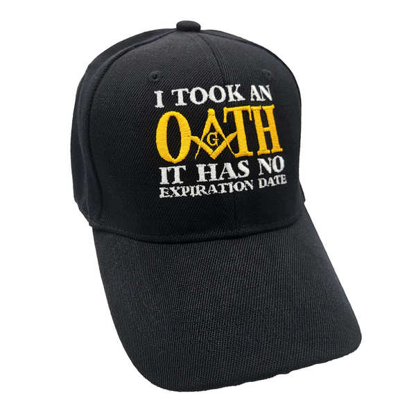 Masonic I Took An Oath No Expiration Date Cap - Black (6 PCS)