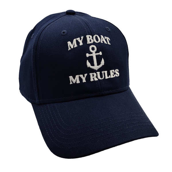 My Boat My Rules Cotton Cap - Navy Blue