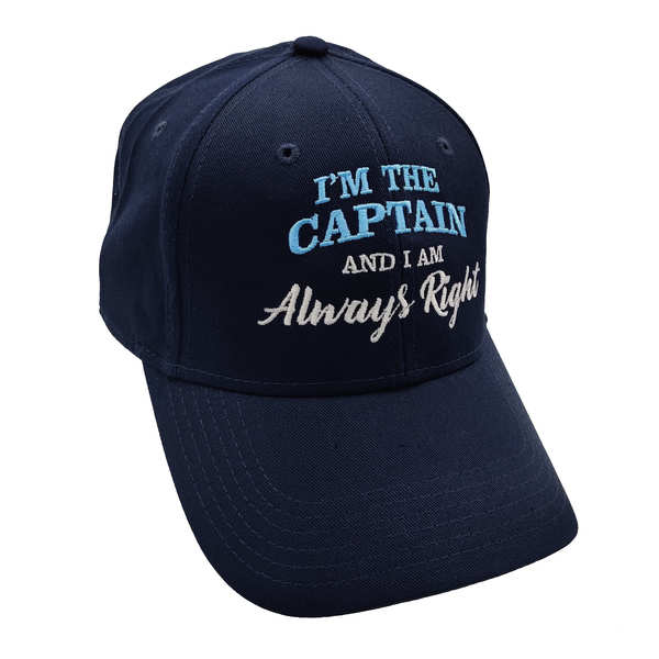 Captain Always Right Cotton Cap - Navy Blue