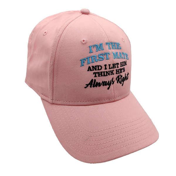 First Mate Always Right Cotton Cap - Pink