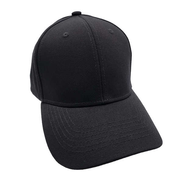 Premium Cotton Velcro Cap - Black