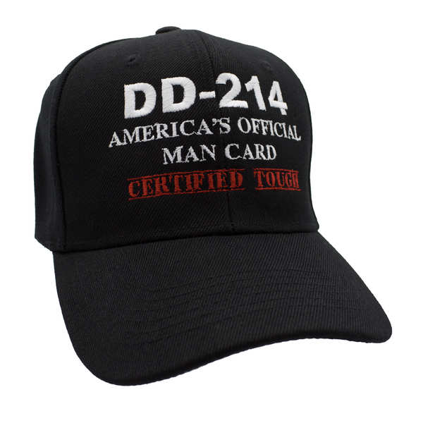 DD-214 America's Official Man Card Cap - Black (6 PCS)