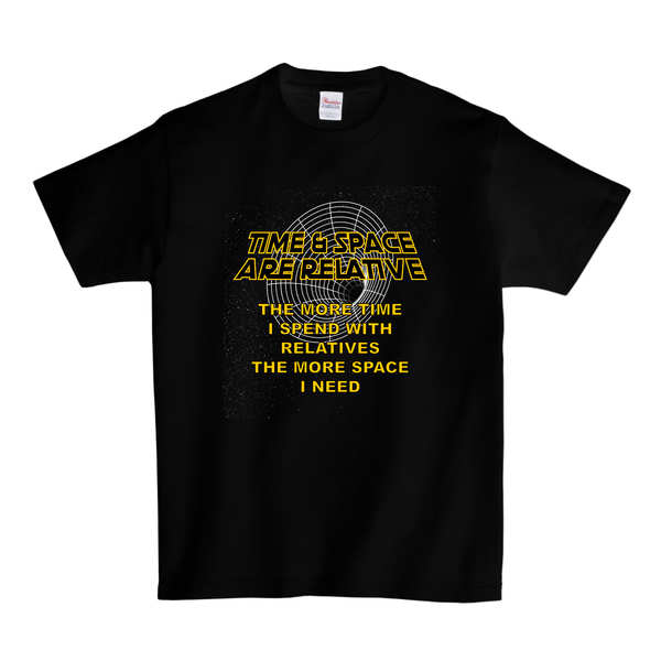 Time & Space Are Relative T-SHIRT - Black
