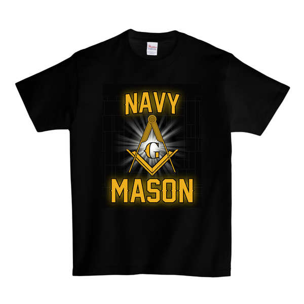 Navy Mason Arch T-SHIRT - Black