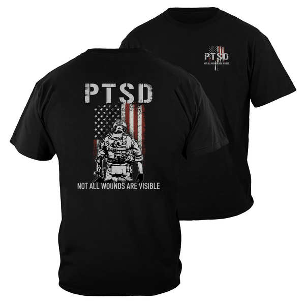 PTSD Not All Wounds Are Visible T-SHIRT - Black