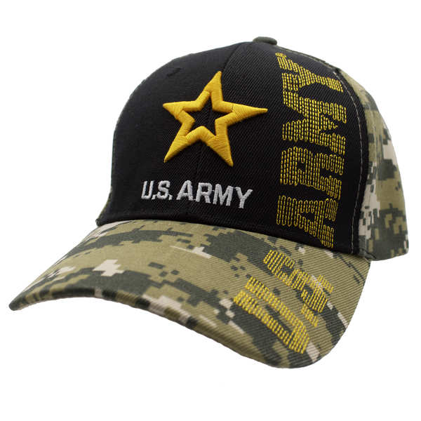 NEW Army Logo w/ VRS Cap - Black/Digital Camo