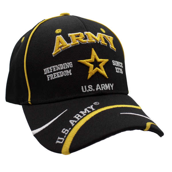 NEW Army Logo Defend Freedom Cap - Black