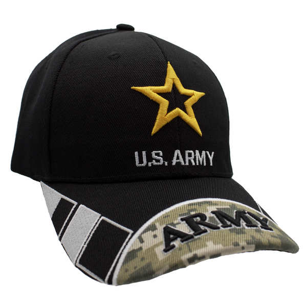 NEW ARMY Logo w/ Squares CAP - Black