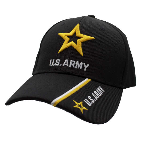 NEW Army Logo w/ Logo Branch Cap - Black