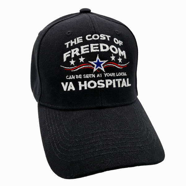The Cost of Freedom at VA Hospital Stars Cap - Black (6 PCS)