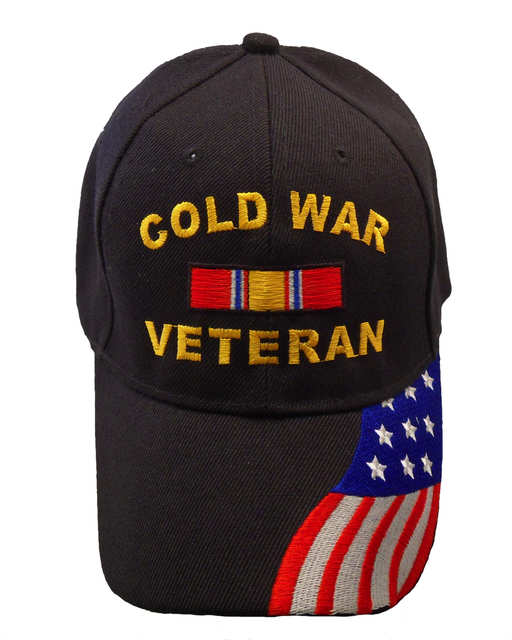 Cold War Veteran Ribbon w/ FLAG Bill Cap