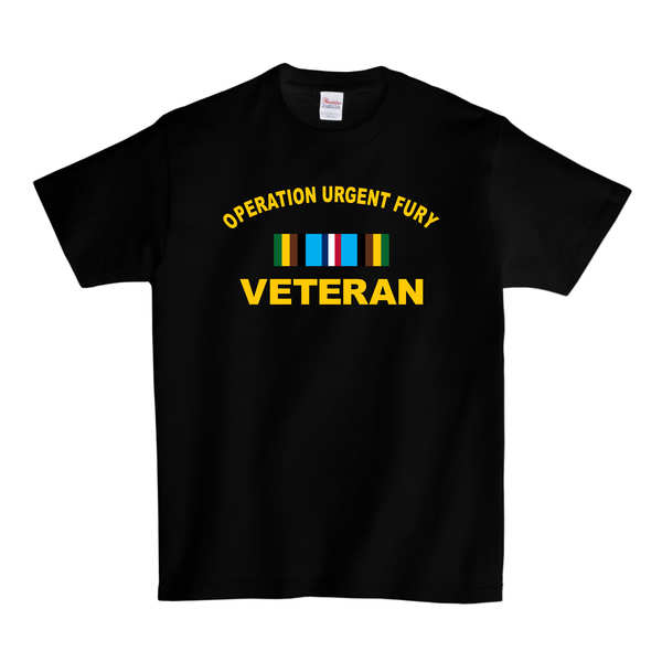 Operation Urgent Fury Veteran Ribbon T-SHIRT - Black