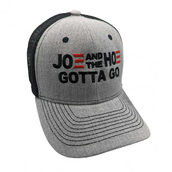 Joe and the Hoe Gotta Go Trucker HAT - Heather Gray/Black