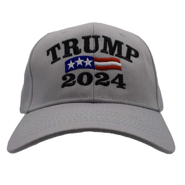 Trump 2024 Cotton Cap - Light Gray (6 PCS)