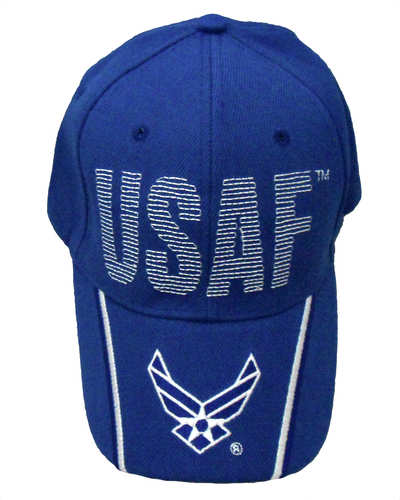 USAF Running Stitch w/ Logo Cap - Royal Blue
