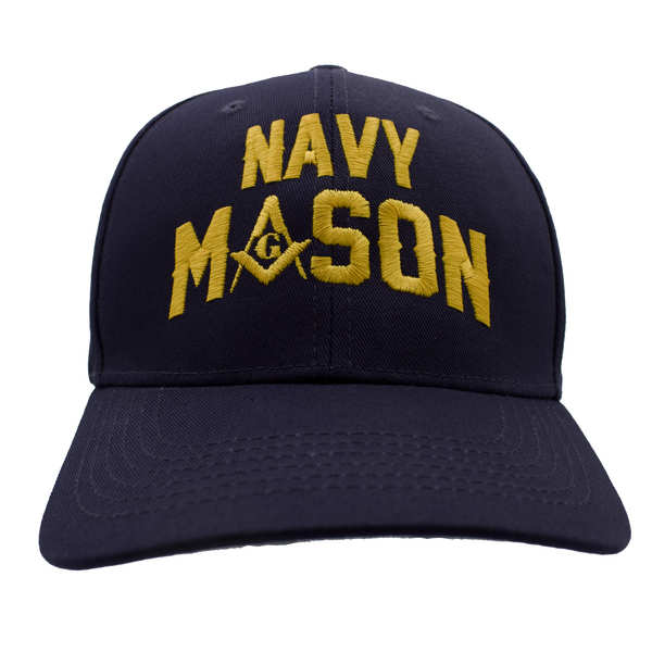 Navy Mason Arch Cotton Cap - Navy Blue