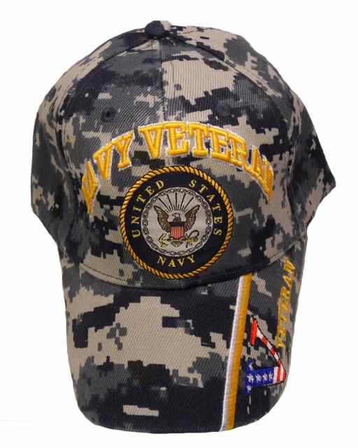 Navy Veteran Emblem w/ V Cap - Digital Camo