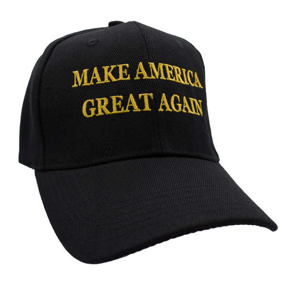 Make America Great Again (GOLD) Cap - Black (6 PCS)