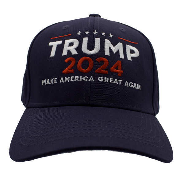 NEW Trump 2024 MAGA Cotton Cap - Navy Blue (6 PCS)