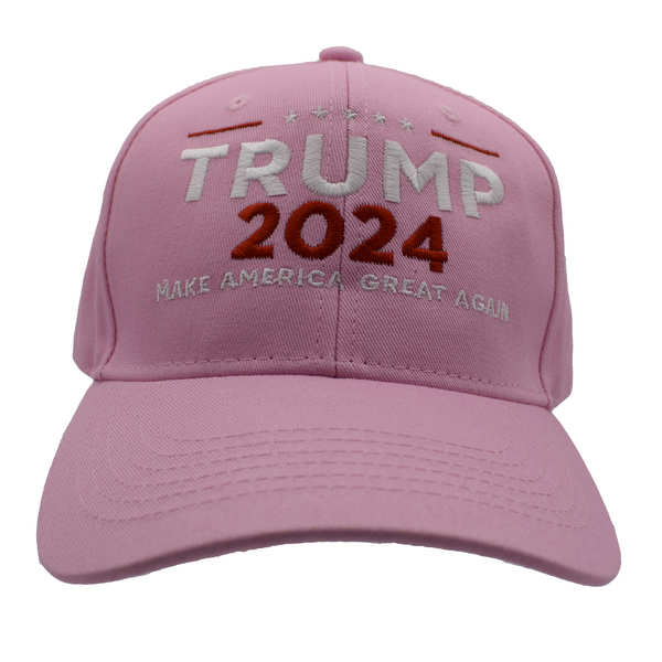 NEW Trump 2024 MAGA Cotton Cap - Pink (6 PCS)