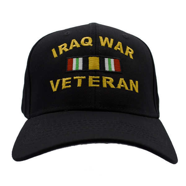 Iraq War Veteran Ribbon Cotton Cap - Black