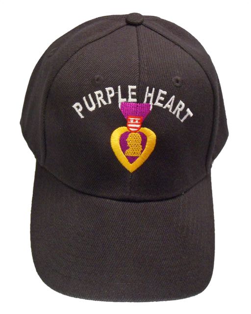 Purple Heart Medal Cap - Black