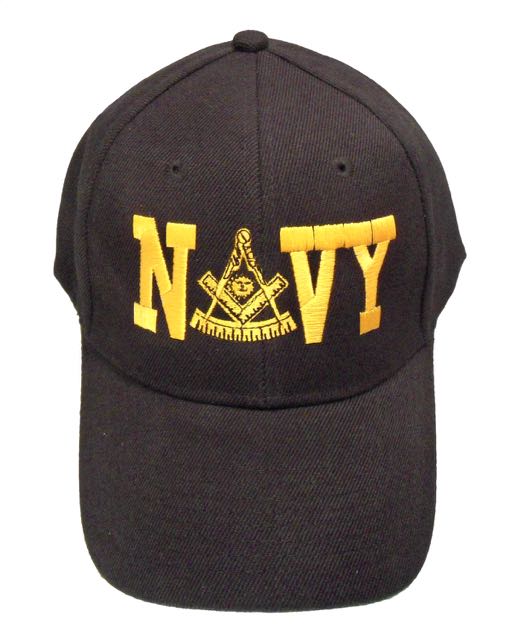 Navy Past Master Cap - Black (6 PCS)