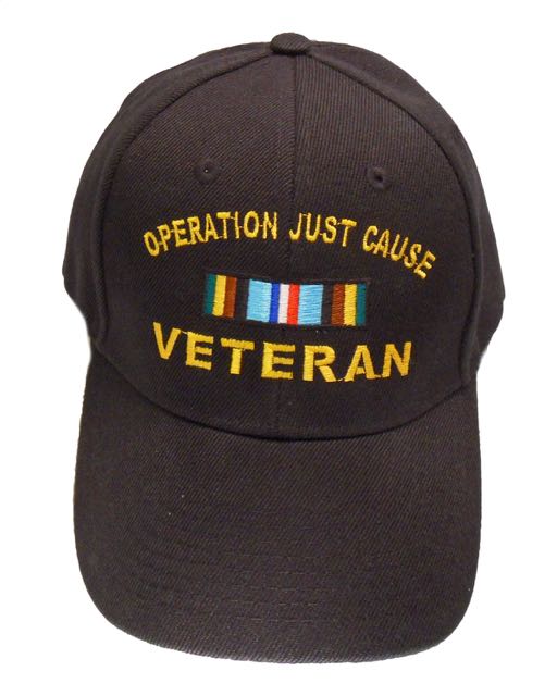 Operation Just Cause Veteran Ribbon Cap - Black (6 PCS)