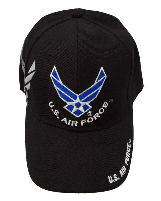US Air Force Logo Shadow Cap - Black