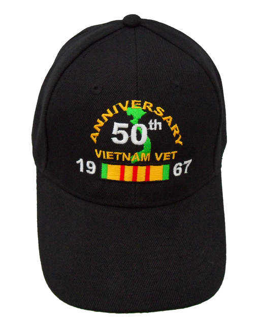 Vietnam Vet 50th Anniversary 1967 Cap - Black