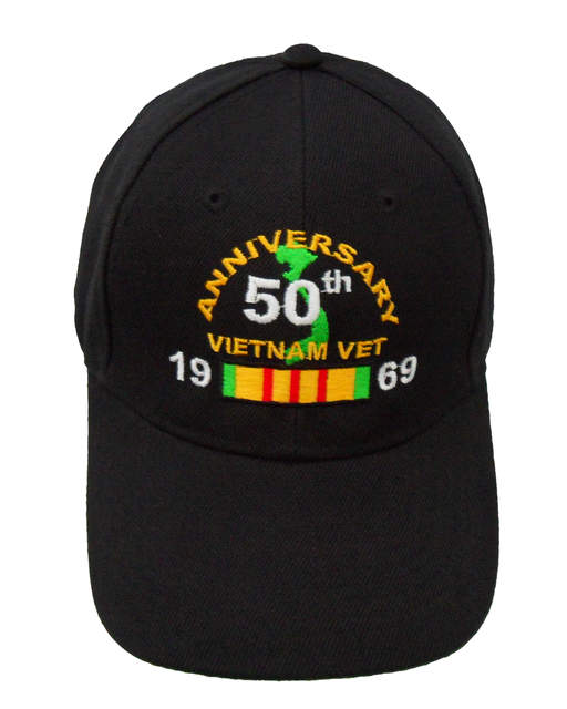Vietnam Vet 50th Anniversary 1969 Cap - Black