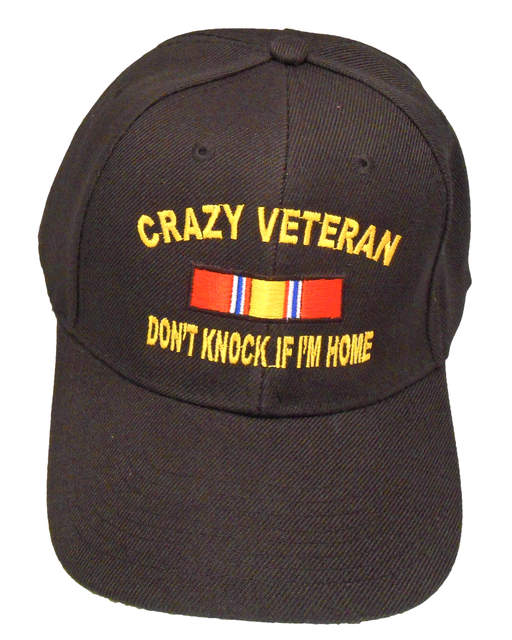 Crazy Veteran Ribbon Cap - Black