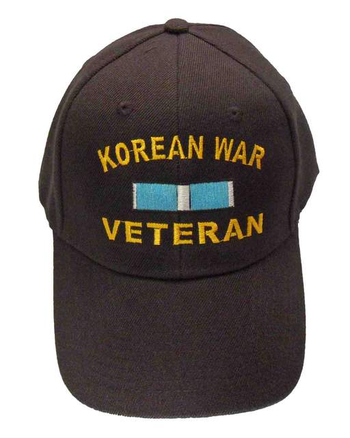 Korean War Veteran Ribbon Cap - Black