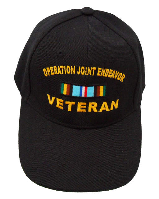 Operation Joint Endeavor (Bosnia) Veteran Ribbon Cap - Black