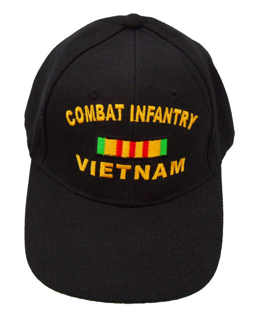 Combat Infantry Vietnam Ribbon Cap - Black