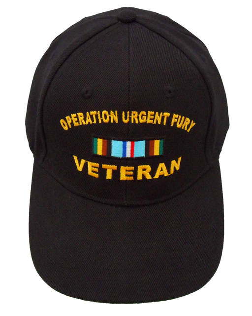 Operation Urgent Fury Veteran Ribbon Cap - Black (6 PCS)