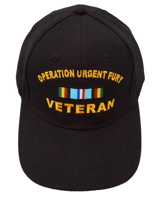 Operation Urgent Fury Veteran Ribbon Cap - Black