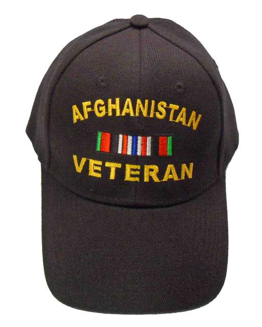 Afghanistan Veteran Ribbon Cap - Black