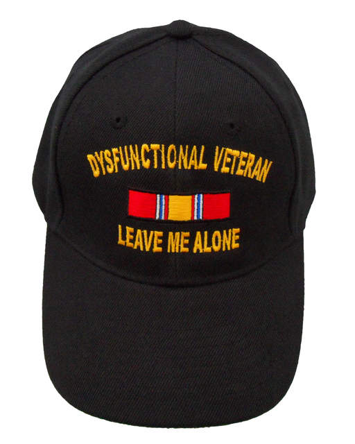 Dysfunctional Veteran Ribbon Cap - Black (6 PCS)