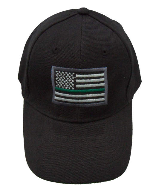 Thin Green Line FLAG Cap - Black