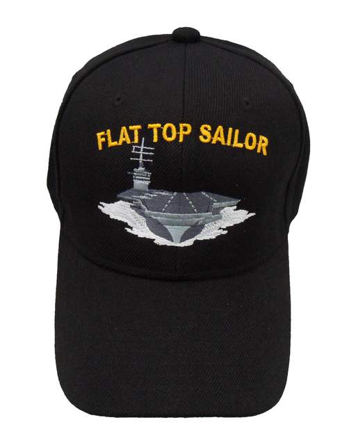 Flat Top Sailor Cap - Black (6 PCS)