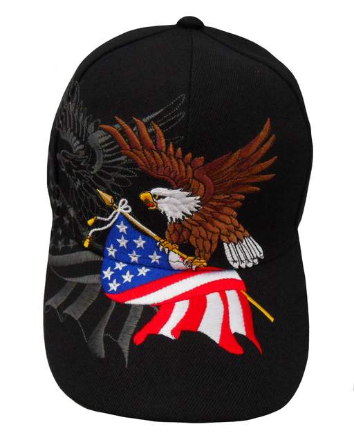 Flying Eagle & US FLAG Shadow Cap - Black
